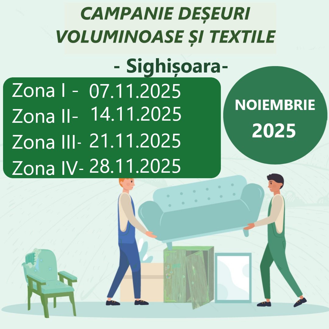 Campanie de colectare a deșeurilor voluminoase, textile și periculoase